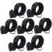 Witwatia Fishing Rod Cover 7 Pack Fishing Rod Sleeve Socks Pole Glove Protector Cover with Lanyard for Fly Spinning Casting Sea Fishing Rod Accessories Tools(Black)