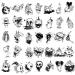 35pcs  unique art temporary tattoo  skin safety  American brand  detachable  waterproof and durable | roarhowl