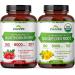 Zazzee Herbal CardioVascu Support Bundle | 10:1 Organic Dandelion Root Capsules & 20:1 Extra Strength Hawthorn Berry Capsules | Non-GMO Vegan & ISO Lab Tested