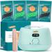 Digital Waxing Kit for Women, EMKOO Wax Warmer for Hair Removal, Wax Pot with 400g Hard Wax Beads and 20 Wax Applicator Sticks for Brazilian Bikini Wax Facial Hair Sensitive Skin At Home