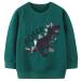 Boys Sweatshirt for Kids Dinosaur Jumper Cotton Casual Top Long Sleeve Pullover T-Shirt Toddler Girls Shirts Baby Clothes 1-8 Years 6-7 Years Green 01