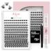 DIY Eyelash Extension Kit - 144 Thin Band Cluster Lashes + 72 3D Multiple Layers Clusters - 10-16mm Wispy Lash Cluster - Buy Online on GoSupps.com