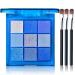 BliBling 9 Colors Blue Eyeshadow Pallete Makeup  Matte Glitter Highly Pigmented Eye Shadow Pallete Waterproof Shimmery Metallic Eyeshadow Set (blue)