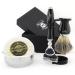 Haryali London Razor set - razor -plane - razor brush roof hair shaving stand shaving bowl shaving bowl - 5 -shaped razor set 5 edge wet razor - black razor planer set