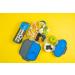 b.box Silicone Food Storage Container with Two Sealed Compartments - Reusable Snack Box for Kids (Blue Slate) - Buy Online on GoSupps.com