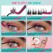 Eyelash Extension Kit - 84Pcs DIY Kit with Lash Bond & Seal Applicator Tool for Clusters | AMZGlRL Blushing D-Mix - Buy Online on GoSupps.com