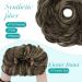 S-Noilite Dark Brown Mix Golden Blonde Hair Scrunchies for Women - Thick Messy Bun Updo Chignons Ponytail Extensions - Buy Online on GoSupps.com