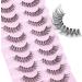 Goddvenus Eyelashes D Curl Russian Strip Lashes Natural Fake Eyelashes Wispy Cat Eye Lashes 10 Pairs 3D Volume Strip Lashes 15 mm Short Reusable Fake Lashes Fluffy Wispy Faux Mink Lashes D-10 pairs natural - Buy Online on GoSupps.com
