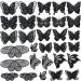 30 Pcs Butterfly Lace Embroidered Appliques Sew On Patches - Black Wedding Dress Clothes Hair Accessories DIY - Buy Online on GoSupps.com