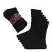 Diamond Star Diabetic Socks For Men Women Non-Binding Doctor Approved Diabetic Crew Socks Black 12 Pairs 10-13 Black