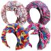 4 Pieces Silky Satin Turban African Print Women Big Hair Loss Cap Long Tail Head Wrap Scarf Bonnet Hair Care Hat 4PCS Style B