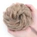 Silk-Co Hair Part with Rubber Band - Wavy Soft Dutt & Thickening Hair Extensions - 45g Ash Brown Messy Bun Updos - Buy Online on GoSupps.com