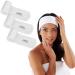 Boca Terry Spa Headband Head Wrap for Facial Washing Face or Makeup Hair Band Soft Microfiber Head Band for Women with Terry Cloth Lining 3-Pack - White