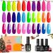 Beetles Gel Nail Polish Kit 16 Pcs Neon Collection - Bright Spring Summer Colors - Includes Base Gel, Glossy & Matte Top Coat - Long-lasting Neon Vacation Nails Art Set - Buy Online on GoSupps.com