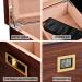 CIGARLOONG Cigar Humidor 35-50 Count Glass Top Large Capacity Cigar Box with Front Hygrometer Humidifier and Accessory Drawer(Brown) - Buy Online on GoSupps.com