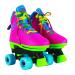 Circle Society Classic Adjustable JoJo Siwa Children's Roller Skates, 12-3 US Girls, Rainbow Jojo Party In Pink 12-3