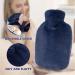 2pcs Hot Water Bottles 2L Large Hot Water Bottle with Cover Fluffy Hot Water Bag Hand Feet Warmers with Pocket for Neck and Shoulder Pain Relief ( Dark Grey & Dark Blue) - Buy Online on GoSupps.com
