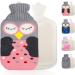 2L Hot Water Bottle with Pink Owl Cover - Large Capacity for Pain Relief - Hot/Cold Compress for Hand, Feet, Neck, Shoulder - Gift for Women, Parents, Children - Buy Online on GoSupps.com
