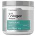 Multi Collagen Protein Powder 16 oz | Type I, II, III, V, X | Hydrolyzed Collagen Peptide Powder | Keto & Paleo Friendly | Unflavored & Gluten Free | by Horbaach