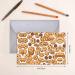 YYHWHJDE Gray Cookies Food Chocolate Chip Biscuits pattern High-Grade Pearl Paper Greeting Card :: 4X6 in for Birthday Card Party Invitation Card Gray One Size - Buy Online on GoSupps.com