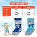 Merino Wool Kids Ski Socks - Warm Thermal Knee-high Snowboard Socks (2 Pairs) - Grey Blue - Boys Girls Toddler - Small - Buy Online on GoSupps.com