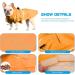 PETCUTE Dog Raincoat - Waterproof & Windproof Adjustable Jacket for Small to XL Dogs with Reflective Stripes - Orange - Buy Online on GoSupps.com