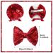 Sibba 4 Pack Glitter Hair Bows Clips - Large 4 Inch Red Sequins Barrettes for Women, Girls, Toddlers - Sparkly Lace Nylon Mesh Alligator Ponytail Holder - Valentines Day, Easter, School Accessories - Buy Online on GoSupps.com