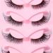 HERBENJOY Fluffy False Lashes Fake Eyelashes 5 Pairs Lash Extension with Small Pearl Decoration Cat Eye False Eyelashes 3D Faux Eyelashes for Costume Party Stage Performance Festival Celebrations - Buy Online on GoSupps.com