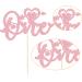 Gyufise 1Pc Happy Valentine's Day First Birthday Cake Topper Glitter Heart Arrow Valentine One Cake Topper Decorations for Valentine Theme Kids Birthday Party Supplies Pink Pink-4 - Buy Online on GoSupps.com