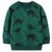 Boys Sweatshirt for Kids Dinosaur Jumper Cotton Casual Top Long Sleeve Pullover T-Shirt Toddler Girls Shirts Baby Clothes 1-8 Years 1-2 Years Green 02