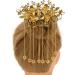 Lurrose Golden Hair Pin Chinese Wedding Decor Decor 1pc Gold Bridal Hair Comb Bridal Hair Piece Chinese Style Hairpin Tassel Hair Accessories for Party Bridal Hair Bridal Hair Clip - Buy Online on GoSupps.com
