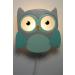 Clever Kids Children's Wall Lamp | Handmade EU Quality Wood Night Light & Reading Lamp | E14 Owl Gray-Mint - Buy Online on GoSupps.com