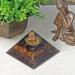 Orgonite Crystal Triple Protection Pyramid | Black Tourmaline Tiger Eye & Hematite | Flower of Life for Luck & Prosperity | International Shipping - Buy Online on GoSupps.com