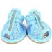 Zunea Summer Breathable Mesh Dog Shoes | Anti-Slip Paw Protectors for Small Dogs | Adjustable Reflective Sandals for Hot Pavement | Blue (Size 5#) - Buy Online on GoSupps.com