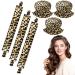 Curling without heat 3 pieces of Heatless CURLS SET Lockenwickler new non -slip Heatless Curls Heatless Curlin Silk Haarcurler for short medium -sized long hair DIY overnight curls (leopard pattern)
