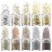 Champagne glitter nails glitter 10 boxes glitter powder set glitter sequin nail seilets for make-up manicure decoration DIY