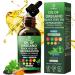 Oil of Oregano with Black Seed Oil | 8 in 1 Organic Oregano Oil Drops with Ashwagandha Moringa & Turmeric | Natural Herbal Supplements for Immune Support & Stress Relief | Vegan Friendly 2 Fl Oz