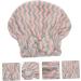 1Pc Striped dry hair cap absorbent head wrap bandanas for women head wraps for women hat for women headbands for girls Bath Caps Miss take a bath fiber dry shower cap As Shown 28x25cm - Buy Online on GoSupps.com