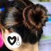 Minkissy Heart Shaped Bun Maker for Short Thin Hair - Black | Mini Doughnut Shaper for Women and Girls - Buy Online on GoSupps.com