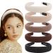 ACO-UINT 5 Pack Headbands for Women Sponge Headbands Padded Headbands with Soft Fabric Plain Head Bands for Women's Hair Fashion headbands Thick Headbands for Girls Hair Accessories for Women
