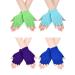 Bememo 4 Pairs Fingerless Gloves Half Finger Mittens Winter Solid Color Knitted Typing Gloves for Boys and Girls Color Set 2