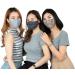 LOFBAZ Adjustable Washable Cloth Face Coverings with Nose Wire & Filter Pocket - Polka Dots Grey for Adults & Kids - Buy Online on GoSupps.com
