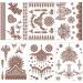 Brown Henna Temporary Tattoos for Women - Waterproof, Semi-Permanent Body Stickers for Festivals, Parties - 6 Sheets - Buy Online on GoSupps.com