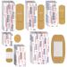 Assorted Bandages Flexible Fabric Adhesive Bandages Family Variety Pack Small Comfortable Fingertip Bandages Bulk for Wound Various Sizes Spot Bandage Round Cloth Bandages for Aids (300 Pieces)