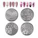 Niceneeded Nail Art Stamping Plates - 6 Lace Flower & Geometric Designs for DIY Nail Art - Buy Online on GoSupps.com