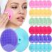 Lallisa 30 Pieces Face Scrubber Baby Cradle Cap Brush Silicone Facial Cleansing Brush Baby Bath Silicone Brush Silicone Scrubbers Exfoliator Massage Brush for Dry Skin  Cradle Cap and Eczema