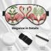 SSIMOO Flamingos On White Soft Eye Mask | Breathable Travel Eye Patch for Women | Relaxation & Comfort - Buy Online on GoSupps.com
