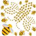 100 Pieces Tiny Resin Bees Ornaments Decor 0.98 Inch  0.74 Inch  0.55 Inch Tiny Bees for Crafts Flatback Bee Shaped Embellishments Bee Charms Bumblebees for Wreath Party Home Decoration (Bee)