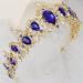Didder Baroque Vintage Rhinestone Tiara - Blue Royal Crystal Women's Princess Crown - Bridal Hair Accessories for Wedding, Prom, Pageant & More - Buy Online on GoSupps.com