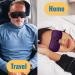 Premium Sleep Mask for Men & Women - Patty s Travel Store | Light-Blocking Eye Mask with Matching Earplugs (2 Sets) - Travel Essentials in Purple & Black - Buy Online on GoSupps.com